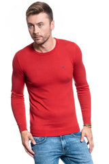 MĘSKI SWETER WRANGLER CREW KNIT RED W85674Q47