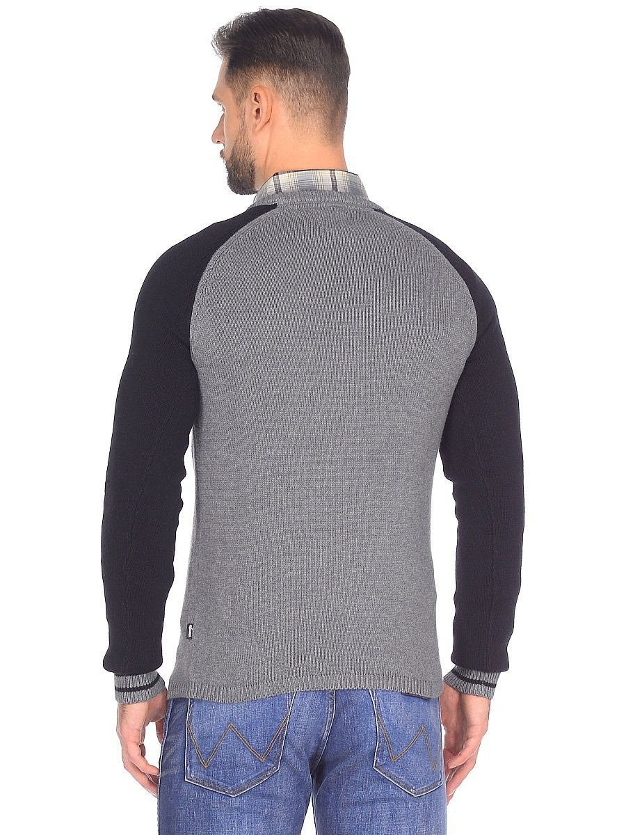 MĘSKI SWETER WRANGLER RAGLAN CREW KNIT DARK GREY MEL W8611PQ06