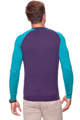 MĘSKI SWETER WRANGLER RAGLAN KNIT PURPLE PENNANT W86152PWT