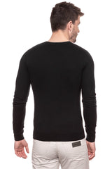 MĘSKI SWETER WRANGLER V NECK KNIT BLACK W86222P01