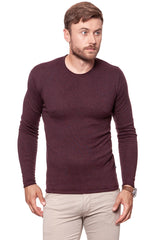 MĘSKI SWETER WRANGLER ROLL EDGE CREW AUBERGINE W8624RGU1