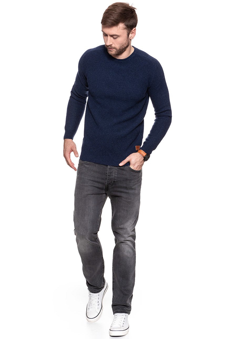 MĘSKI SWETER WRANGLER STRUCTURAL KNIT NAVY W8627P135