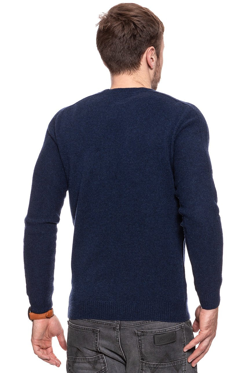 MĘSKI SWETER WRANGLER STRUCTURAL KNIT NAVY W8627P135