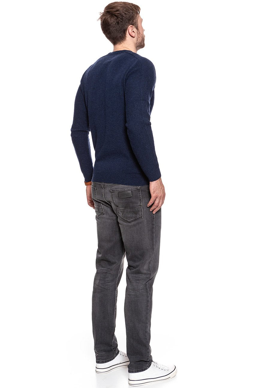 MĘSKI SWETER WRANGLER STRUCTURAL KNIT NAVY W8627P135