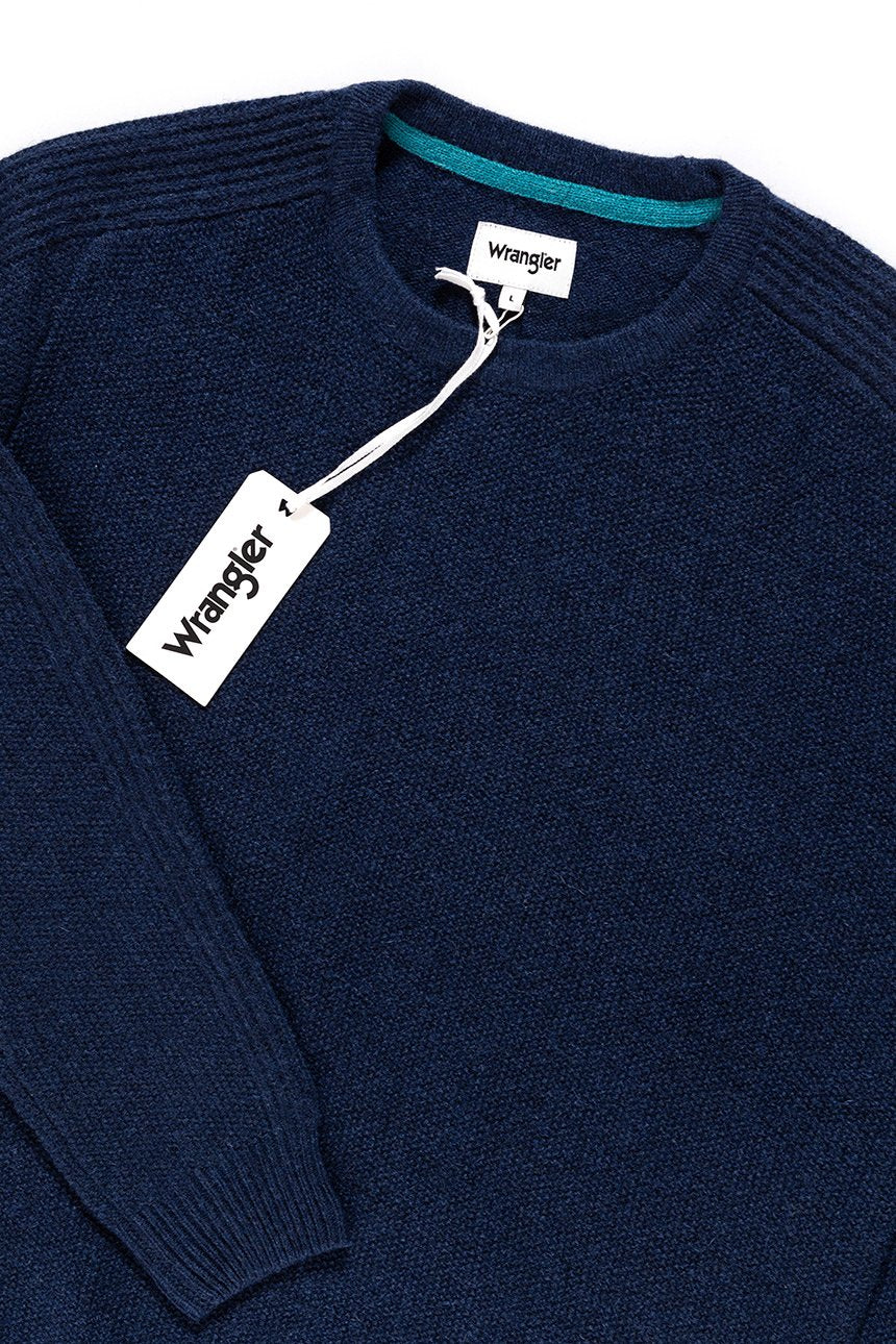 MĘSKI SWETER WRANGLER STRUCTURAL KNIT NAVY W8627P135