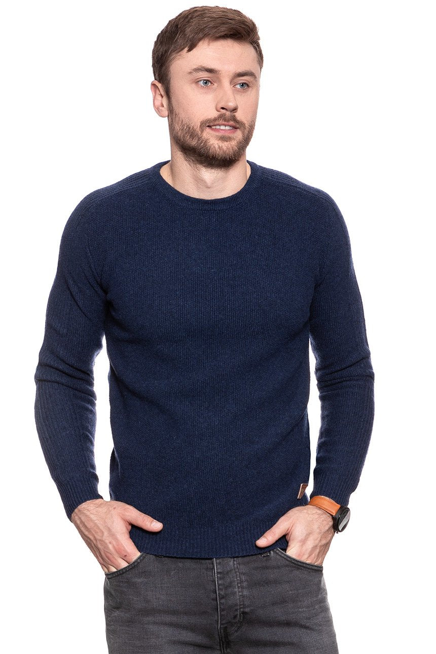 MĘSKI SWETER WRANGLER STRUCTURAL KNIT NAVY W8627P135