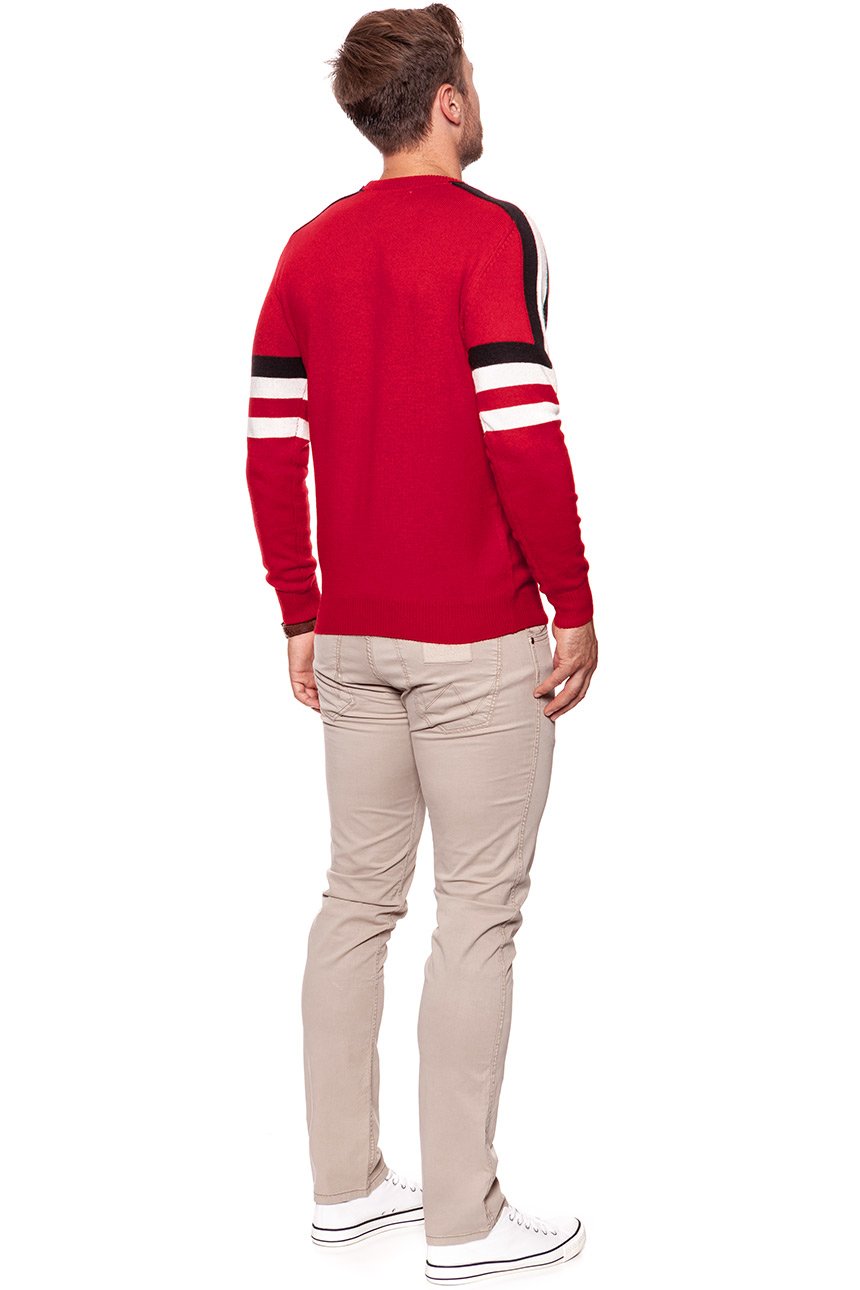 MĘSKI SWETER WRANGLER RETRO CREW SALSA RED W8635P3WN