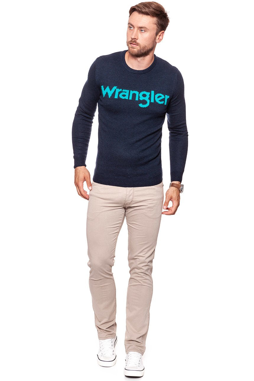 MĘSKI SWETER WRANGLER W CREW KNIT DARK NAVY W8640P3AE