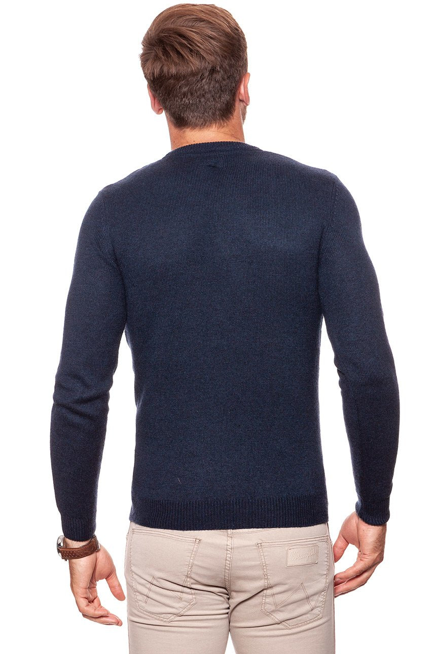 MĘSKI SWETER WRANGLER W CREW KNIT DARK NAVY W8640P3AE