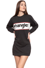 DAMSKA SUKIENKA WRANGLER SWEAT DRESS FADED BLACK W9066HQV6