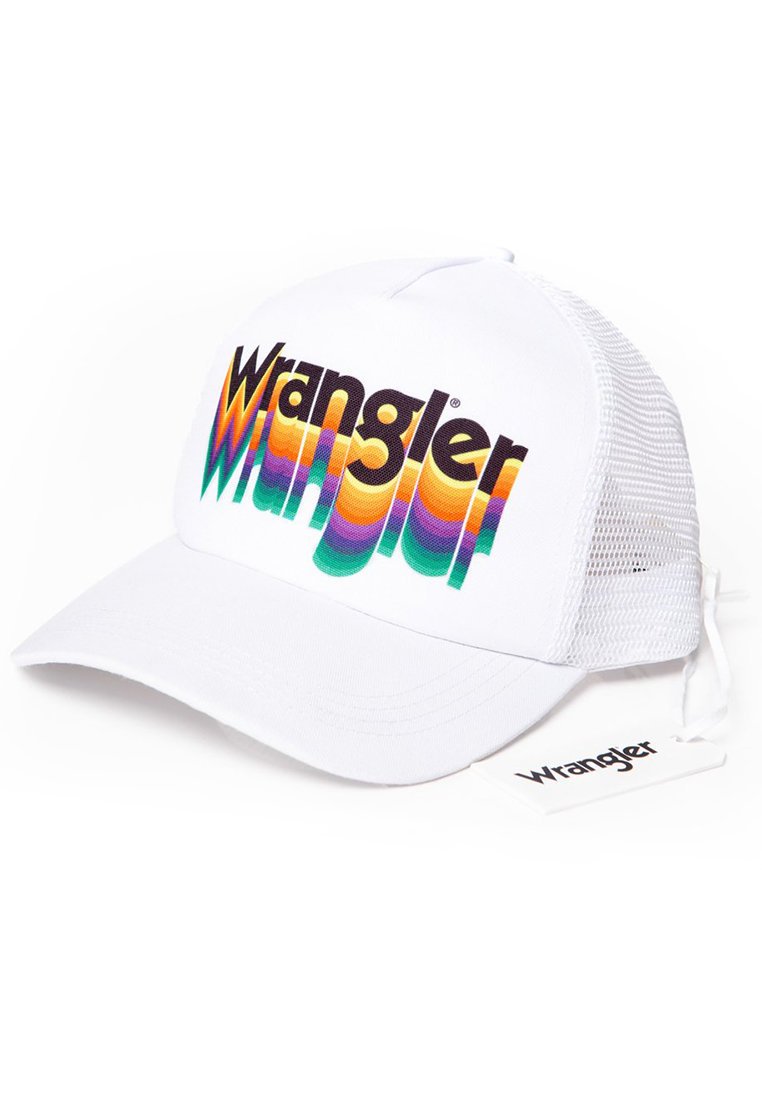 MĘSKA CZAPKA Z DASZKIEM WRANGLER TRUCKER CAP WHITE W0M36U512