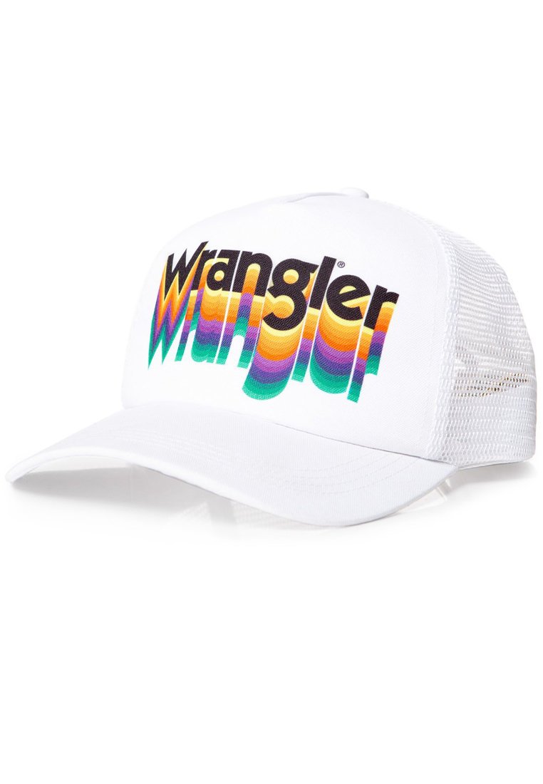 MĘSKA CZAPKA Z DASZKIEM WRANGLER TRUCKER CAP WHITE W0M36U512