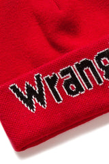 MĘSKA CZAPKA ZIMOWA WRANGLER KABEL BEANIE SALSA RED W0M39UHWN