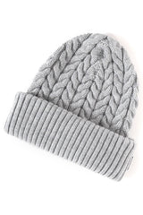 DAMSKA CZAPKA WRANGLER BRAIDED BEANIE MID GREY MEL W0M40UH37