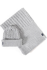 DAMSKA CZAPKA WRANGLER BRAIDED BEANIE MID GREY MEL W0M40UH37