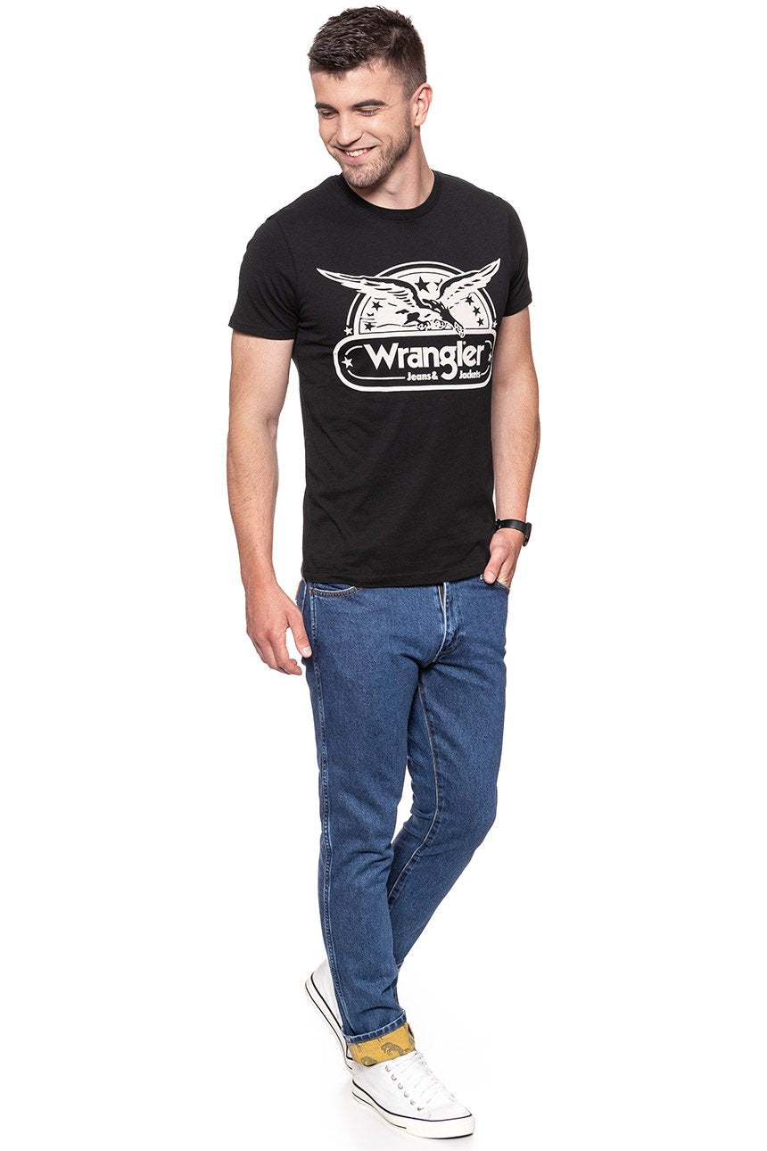 SPODNIE MĘSKIE WRANGLER SLIM TAPERED DARK HORSE W11SSW22W