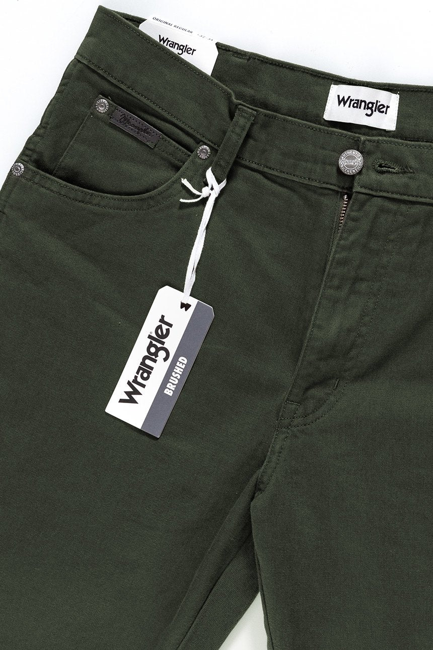 WRANGLER SPODNIE MĘSKIE TEXAS MOSS GREEN W121TA221