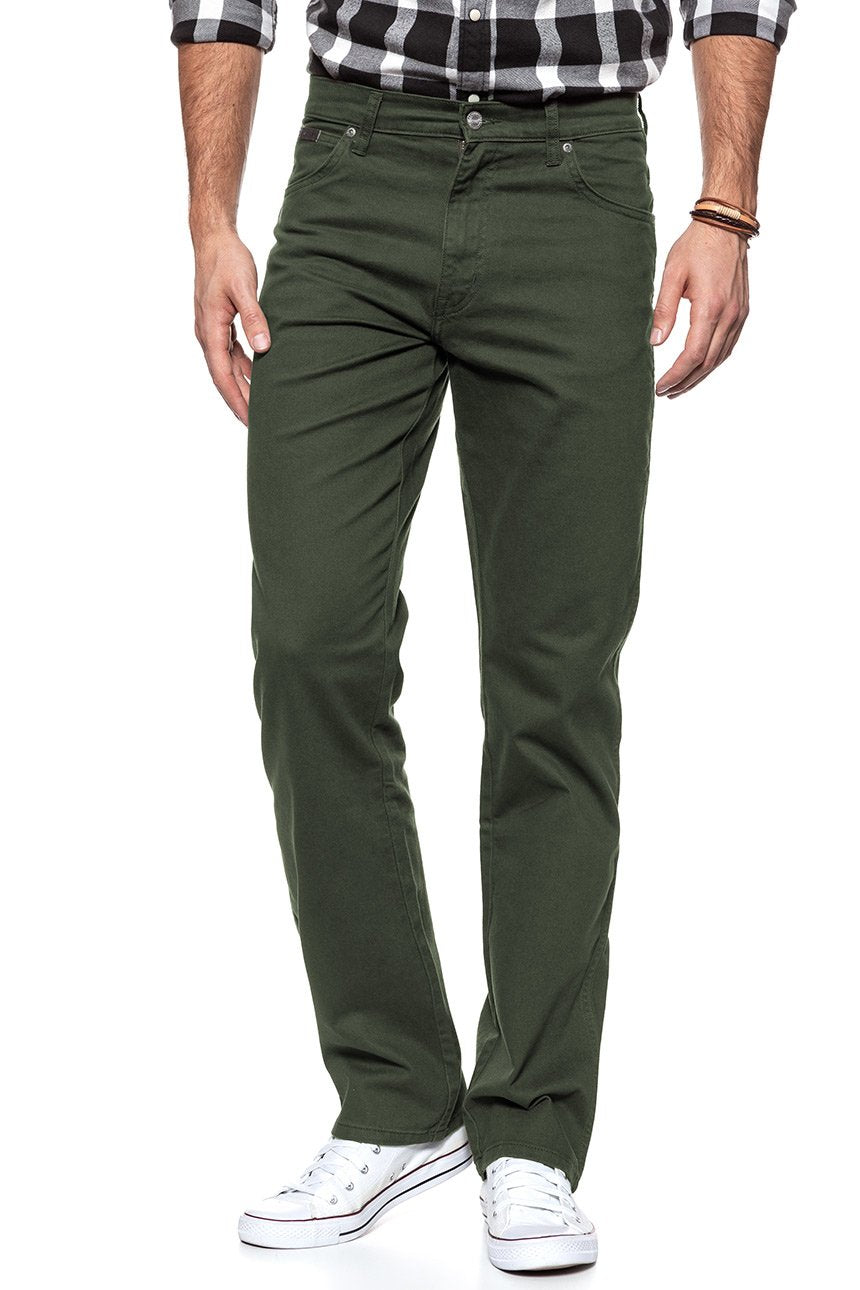 WRANGLER SPODNIE MĘSKIE TEXAS MOSS GREEN W121TA221