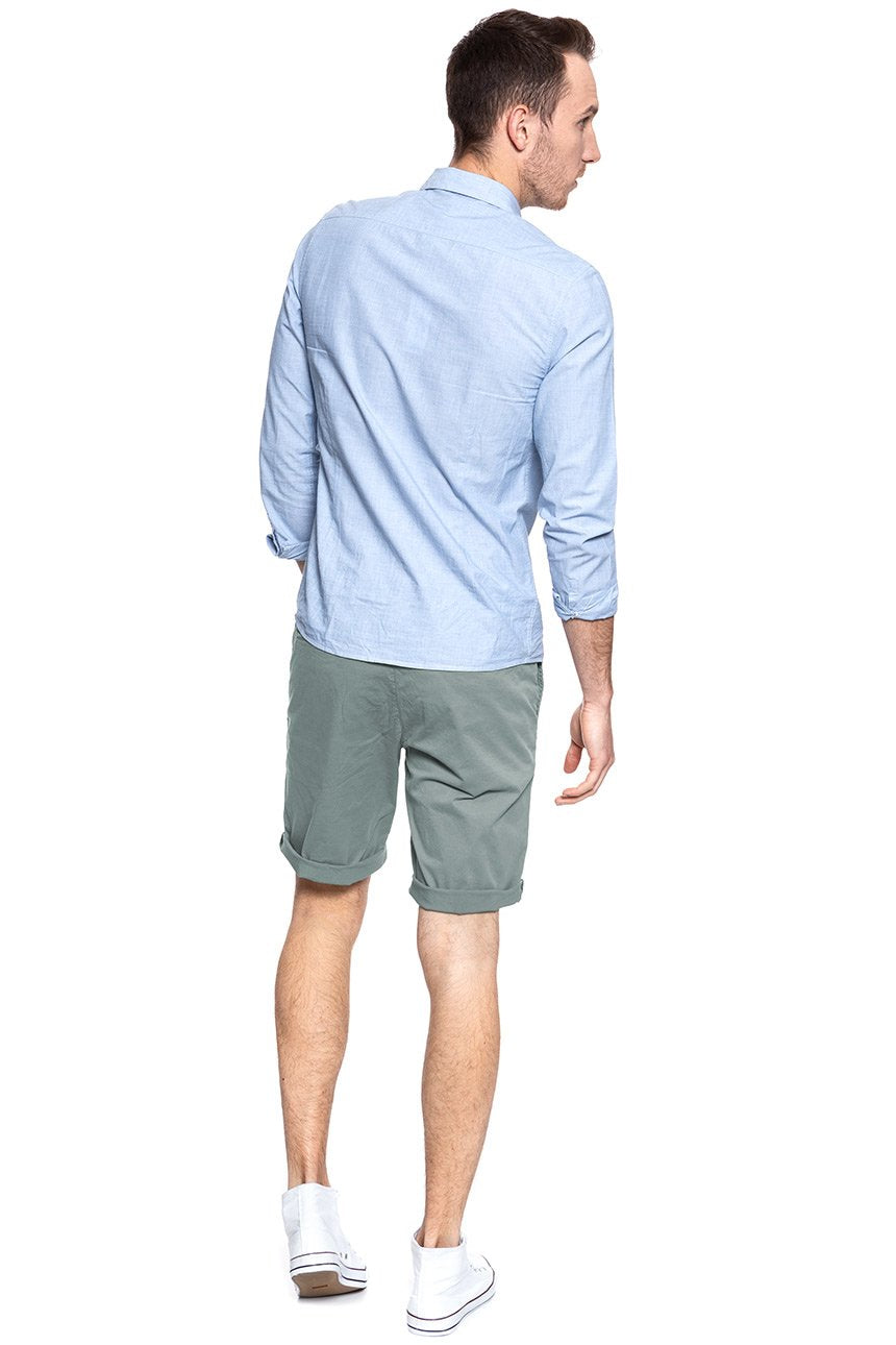 KRÓTKIE SPODENKI WRANGLER CHINO SHORT CADET GREEN W14AMM12J