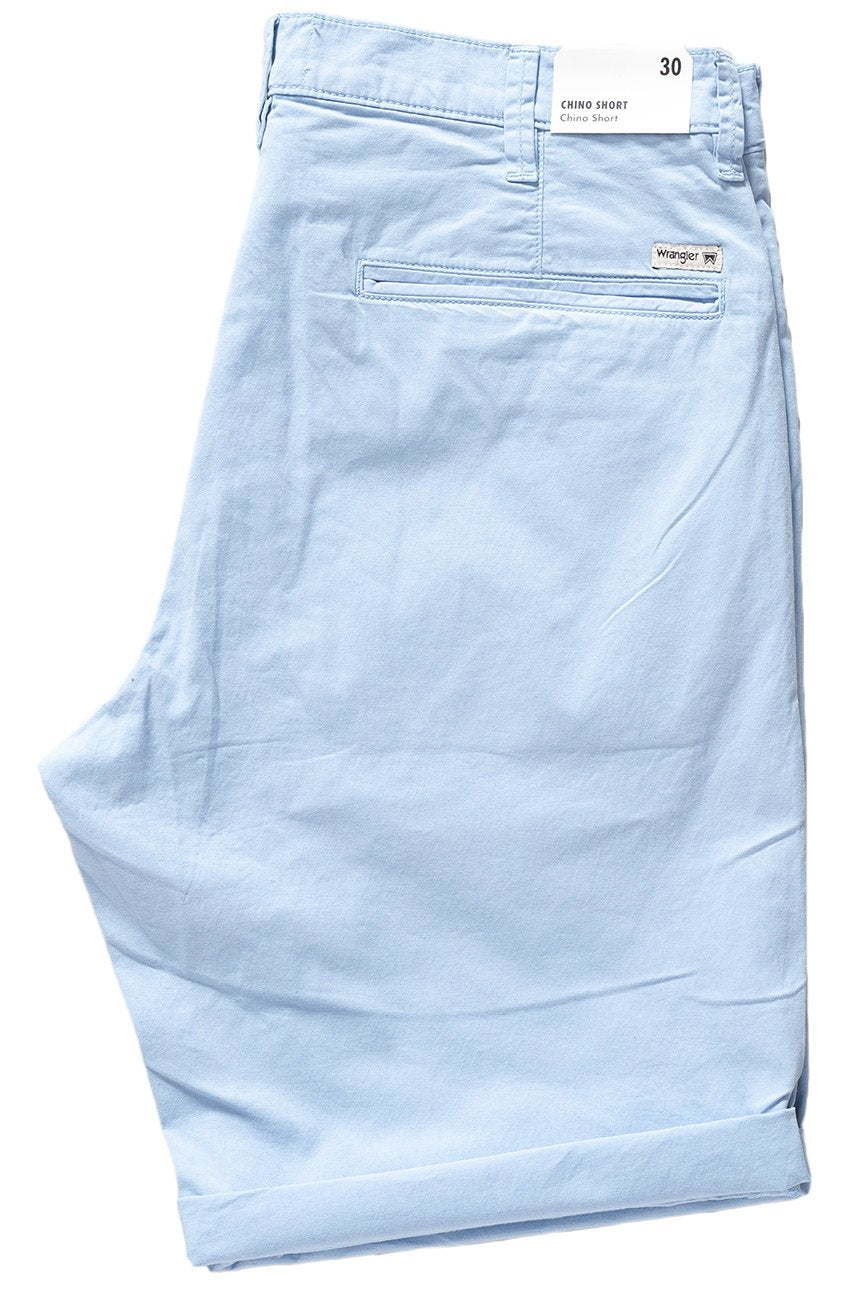 KRÓTKIE SPODENKI WRANGLER CHINO SHORT LIGHT BLUE W14AMM25N