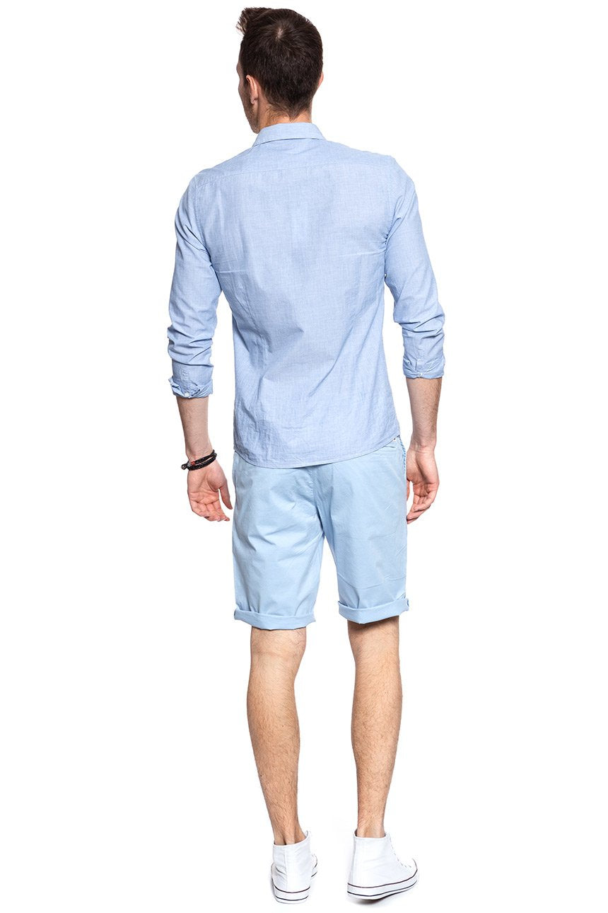 KRÓTKIE SPODENKI WRANGLER CHINO SHORT LIGHT BLUE W14AMM25N