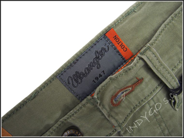 MĘSKIE SPODNIE MATERIAŁOWE WRANGLER COLTON CARGO PANTS DUSTY OLIVE W15AP874K