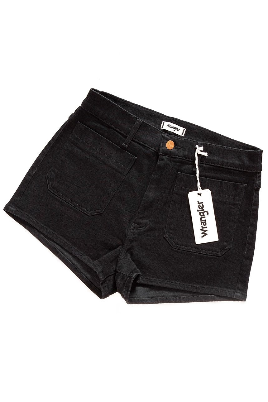 DAMSKIE SPODENKI WRANGLER RETRO PIN UP SHORT RETRO BLACK W231GQ111