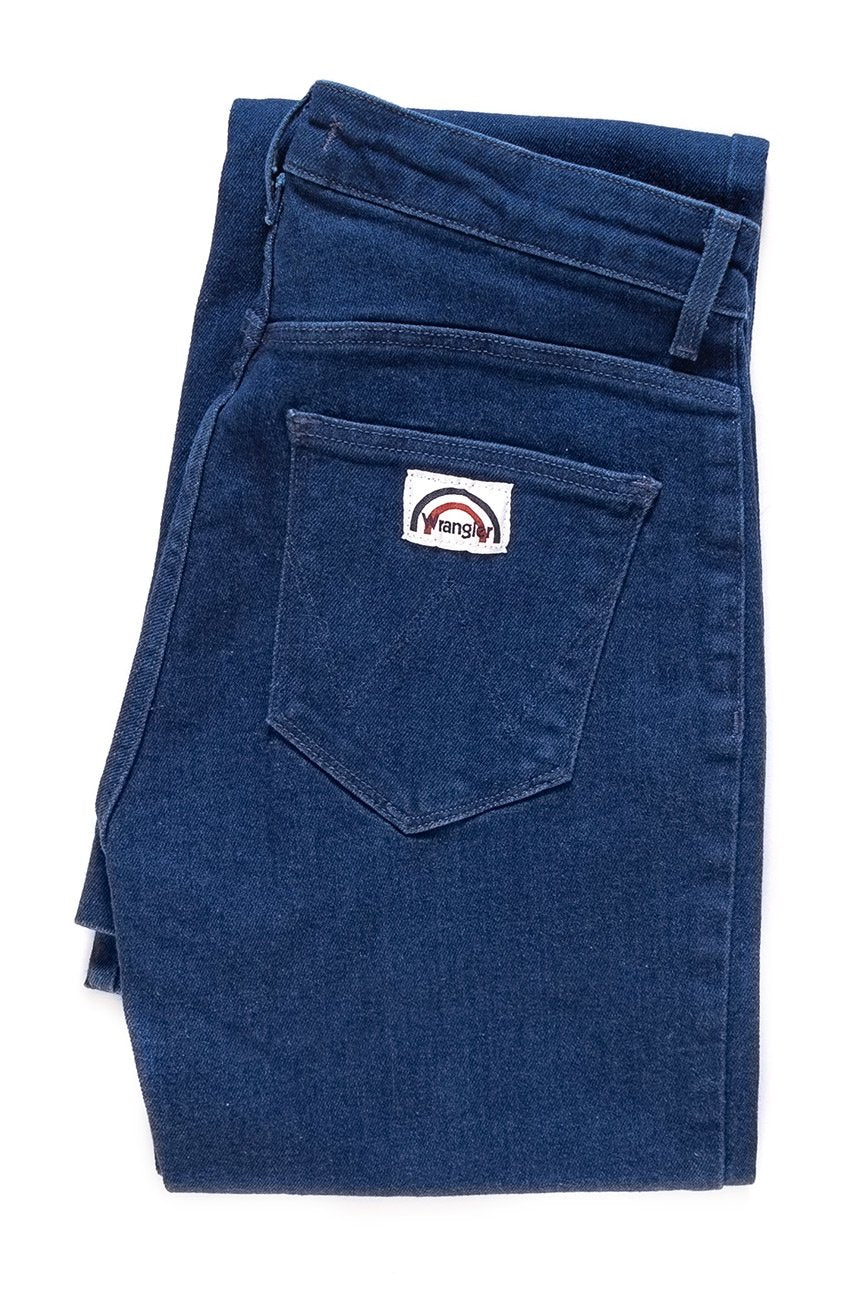 DAMSKIE SPODNIE JEANSOWE WRANGLER FLARE RINSEWASH W23361023