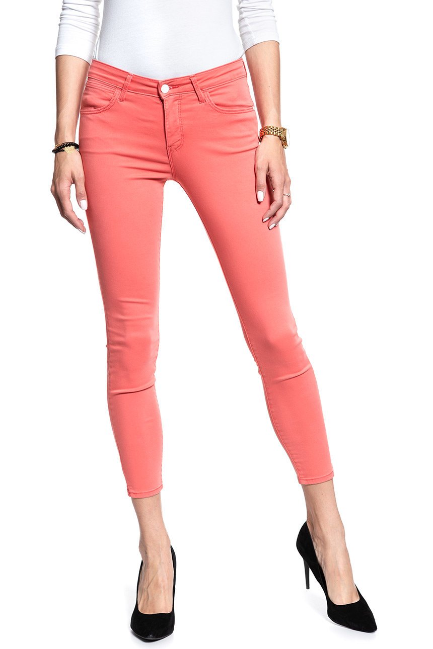 SPODNIE WRANGLER DAMSKIE SKINNY CROP CORAL W28MHL12B