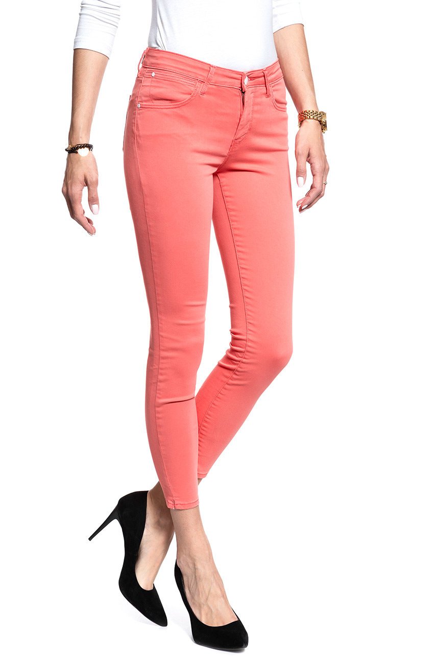 SPODNIE WRANGLER DAMSKIE SKINNY CROP CORAL W28MHL12B