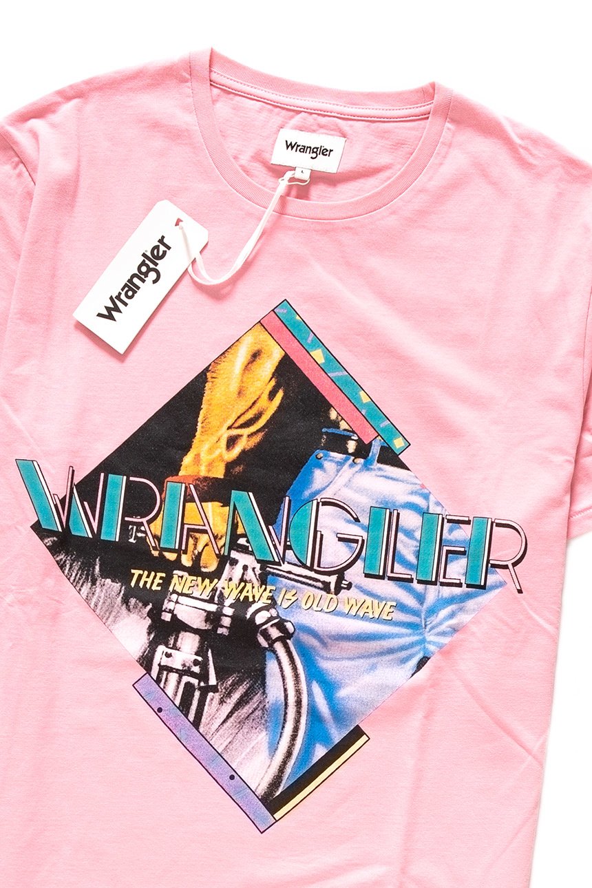 KOSZULKA WRANGLER GRAPHIC TEE SEA PINK W7B61FKWF