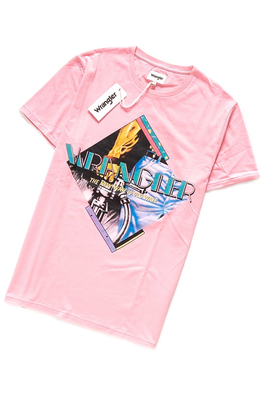 KOSZULKA WRANGLER GRAPHIC TEE SEA PINK W7B61FKWF