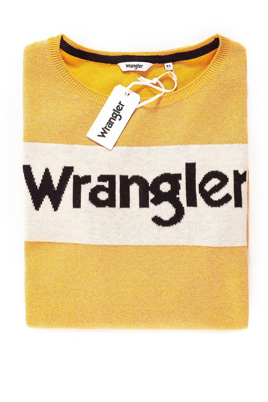 DAMSKI SWETER WRANGLER INTARSIA KNIT HONEY GOLD W8103PPU8