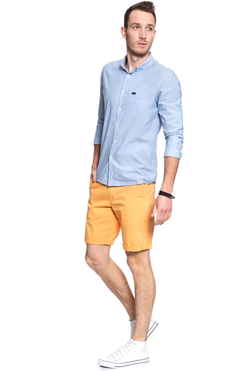 SPODENKI MĘSKIE WRANGLER CHINO SHORT AMBER YELLOW W14AMM15V