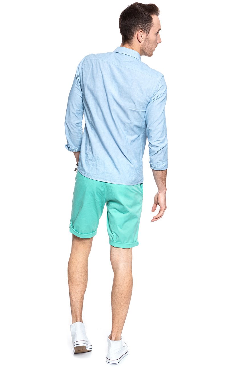 SPODENKI MĘSKIE WRANGLER CHINO SHORT TURQUOISE W14AMM25Z