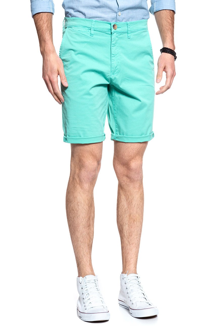 SPODENKI MĘSKIE WRANGLER CHINO SHORT TURQUOISE W14AMM25Z