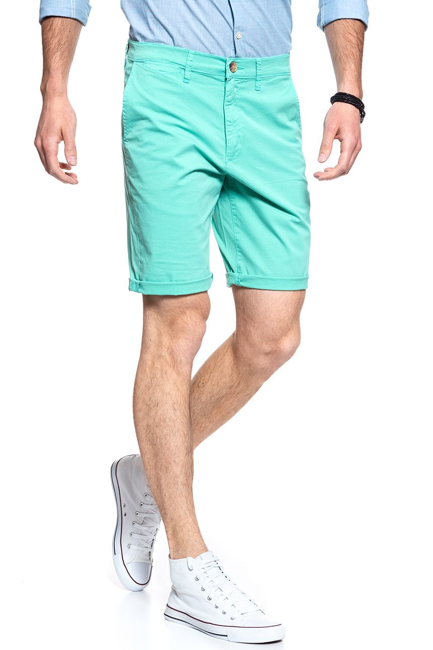 SPODENKI MĘSKIE WRANGLER CHINO SHORT TURQUOISE W14AMM25Z