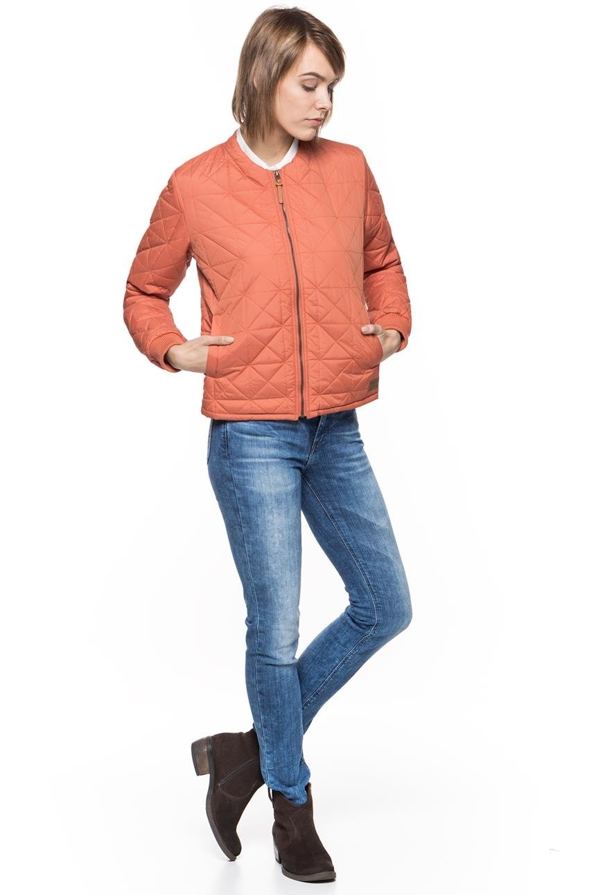 DAMSKA KURTKA PRZEJŚCIOWA LEE NYLON BOMBER WINTER ORANGE L56QWWMX