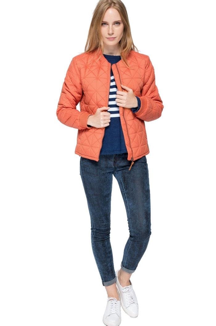 DAMSKA KURTKA PRZEJŚCIOWA LEE NYLON BOMBER WINTER ORANGE L56QWWMX