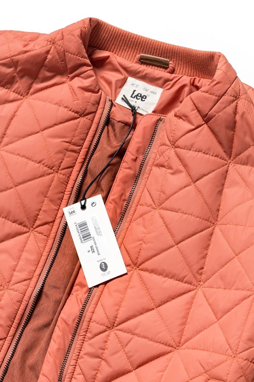 DAMSKA KURTKA PRZEJŚCIOWA LEE NYLON BOMBER WINTER ORANGE L56QWWMX