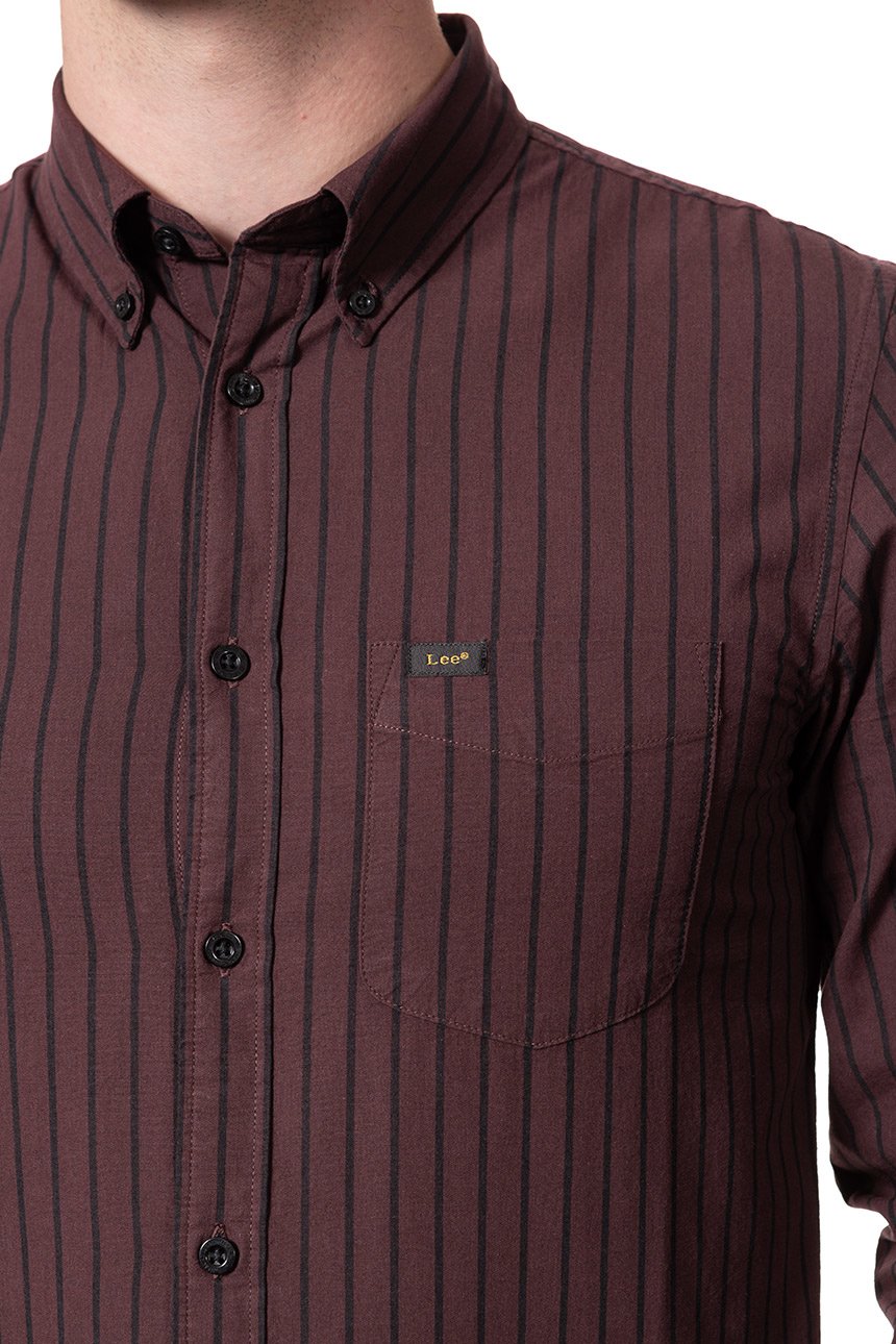 KOSZULA LEE BUTTON DOWN AUBERGINE L880ZMKA