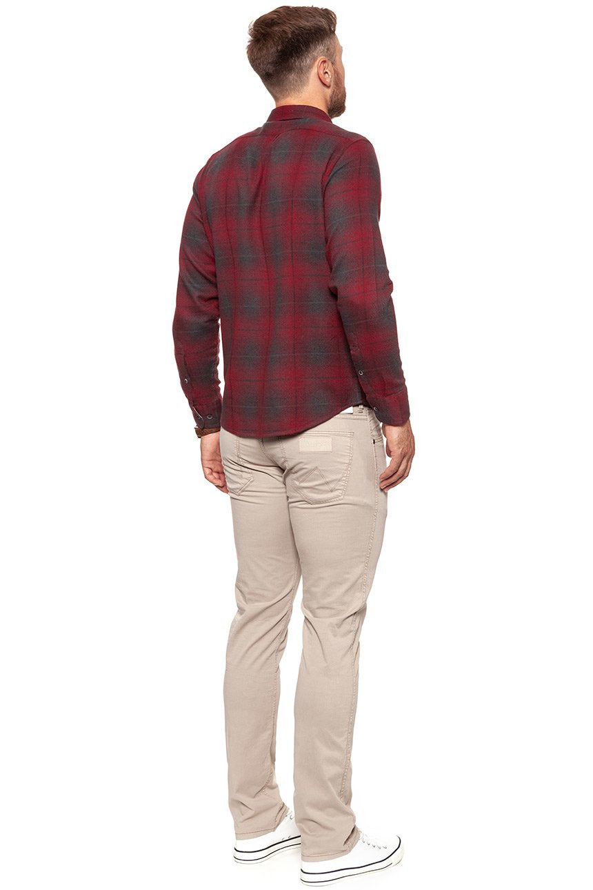 KOSZULA LEE BUTTON DOWN RHUBARB RED L880ZGGB