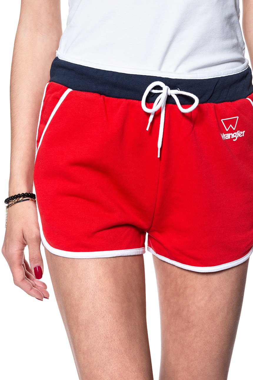 DAMSKIE SPODENKI WRANGLER TRUCKSHORTS TRUE RED W6064IC74