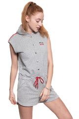 DAMSKI KOMBINEZON WRANGLER SPORTY PLAYSUIT MID GREY MEL W6063IC37