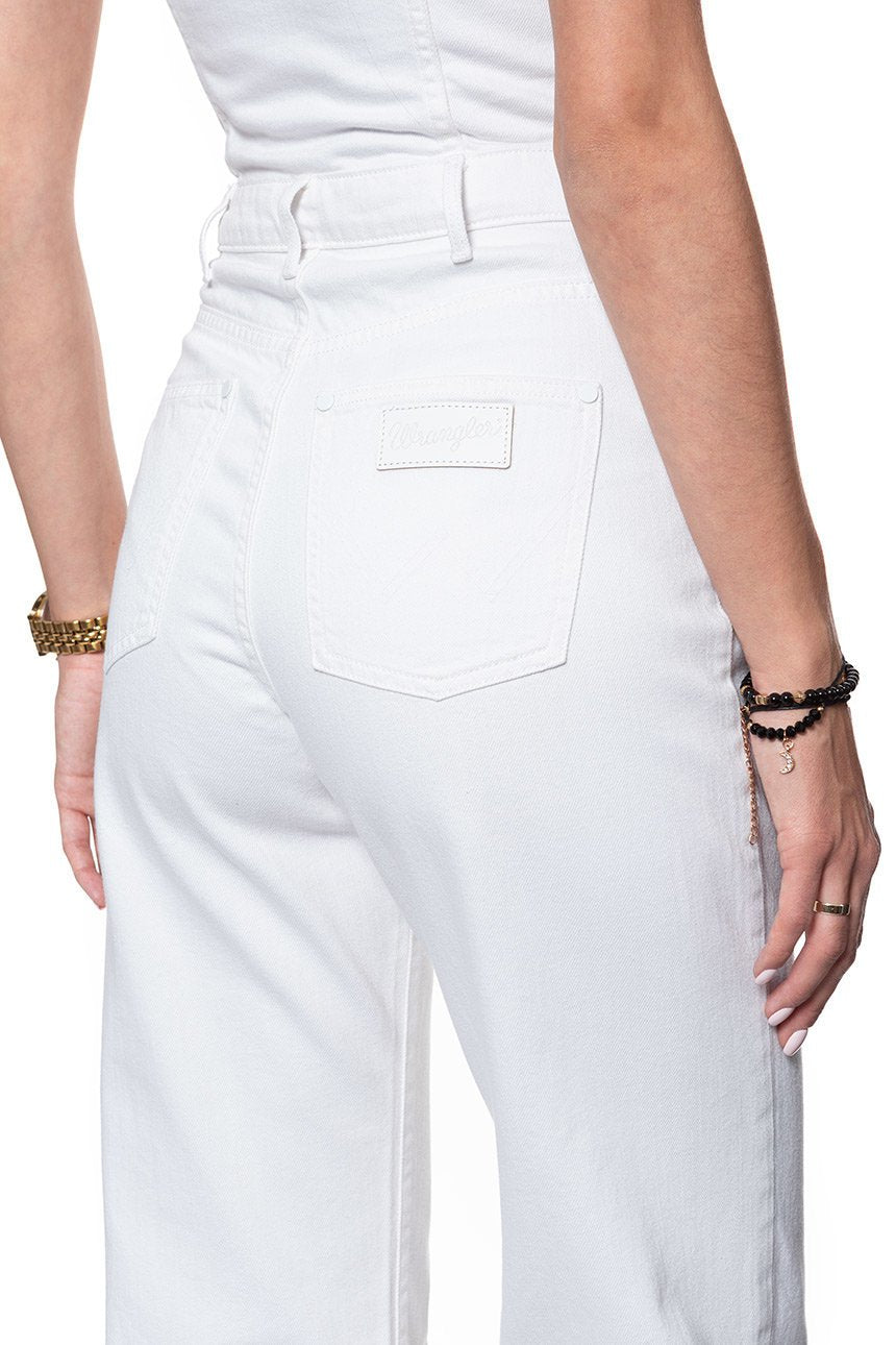 DAMSKI KOMBINEZON WRANGLER OVERALL FLARE WHITE W29PDM989