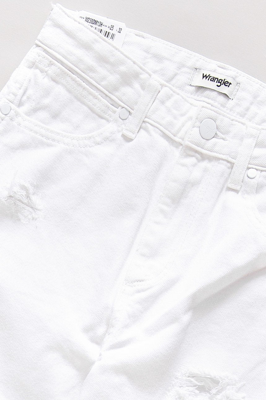 WRANGLER RETRO STRAIGHT WHITE DESTROYED W238DM13H