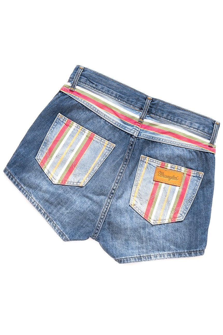 DAMSKIE SPODENKI WRANGLER RETRO PIN UP SHORT DISCO STRIPES W2318799Y