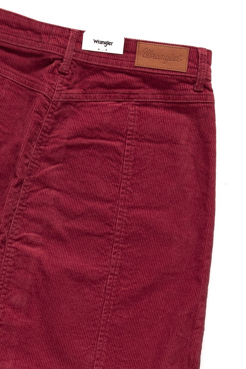 SPÓDNICA JEANSOWA WRANGLER SKIRT WINE RED W201EK47H