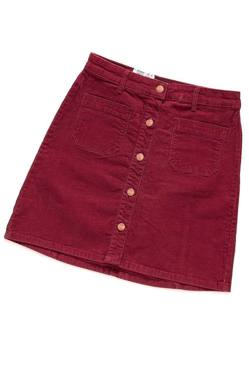 SPÓDNICA JEANSOWA WRANGLER SKIRT WINE RED W201EK47H