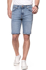 SPODENKI MĘSKIE WRANGLER DENIM SHORT  LIGHT MARBLE W14CRE19J